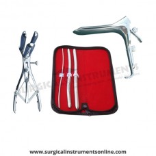 Hegar uterine dilator 3 pieces set,3-4, 9-10, 11-12, mathieu speculum, grave large